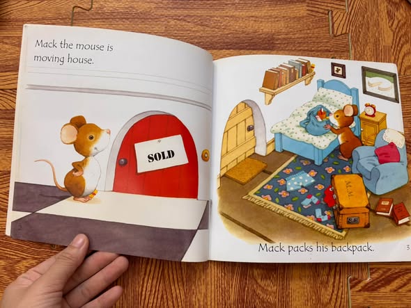 USBORNE PHONICS READERS: MOUSE MOVES HOUSE (PHIL ROXBEE COX & STEPHEN CARTWRIGHT)   — ảnh 5