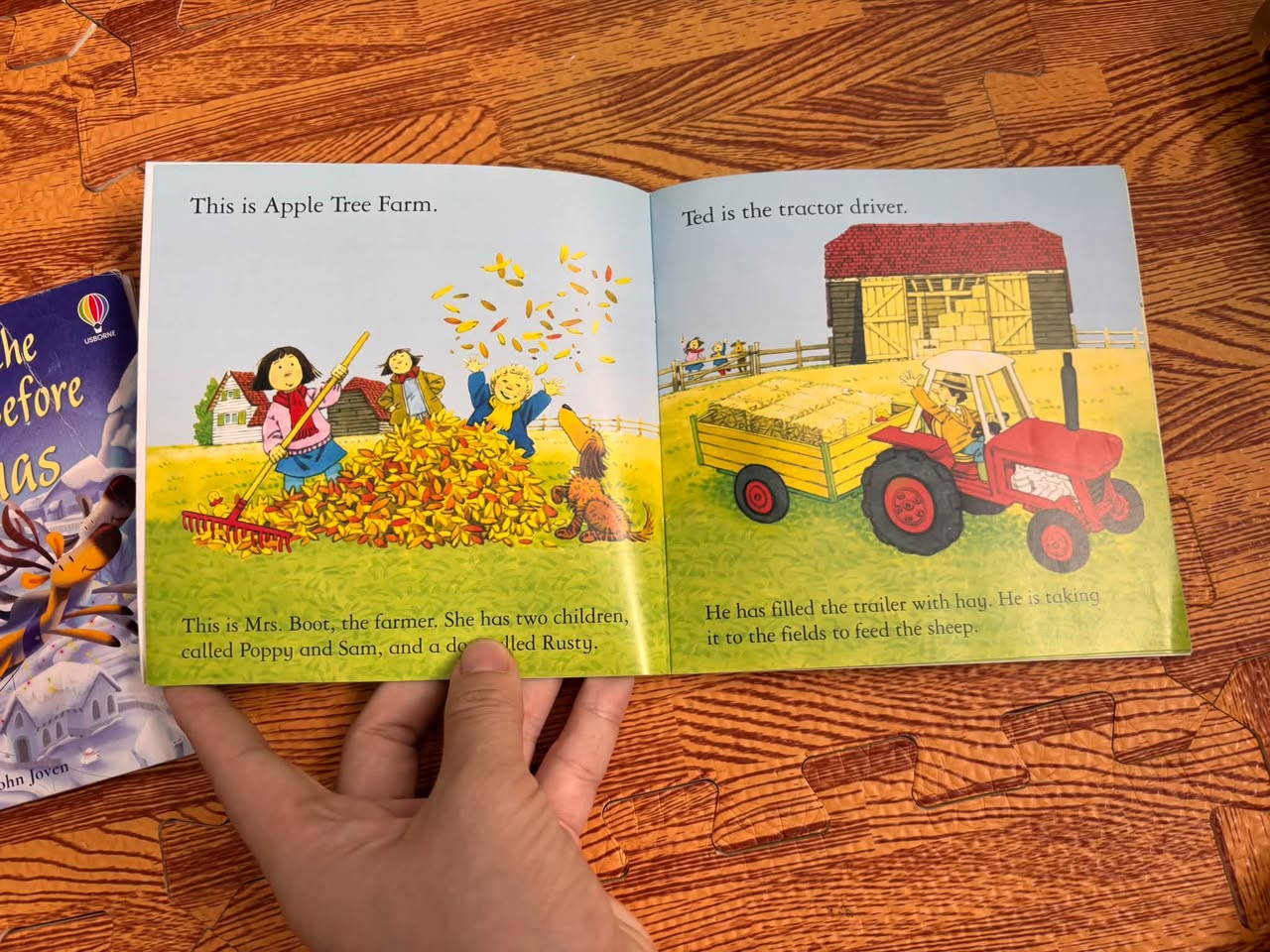 SET TRUYỆN TRANH ĐẦU ĐỜI: 'TWAS THE NIGHT BEFORE CHRISTMAS & THE RUNAWAY TRACTOR (USBORNE FARM STORIES) — ảnh 3