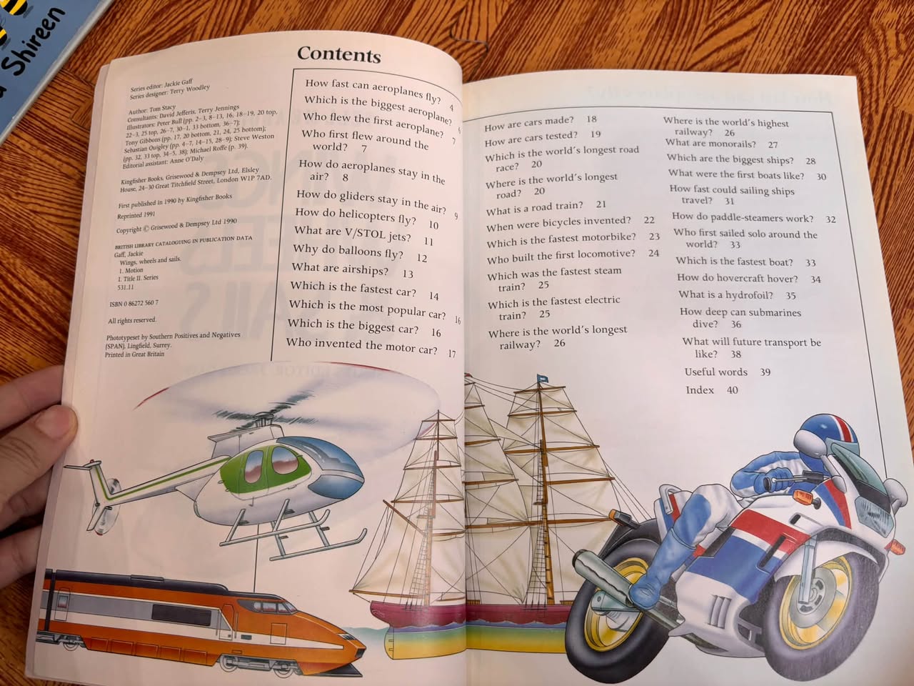 TELL ME ABOUT: WINGS, WHEELS & SAILS (A KINGFISHER QUESTION AND ANSWER BOOK) — ảnh 2