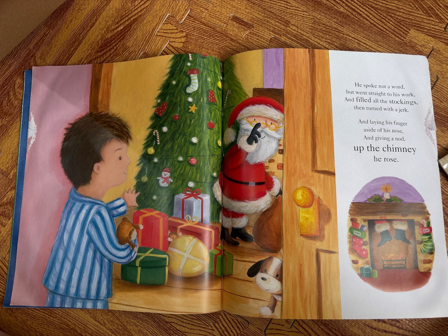 The Night Before Christmas bìa mềm màu xanh — ảnh 5