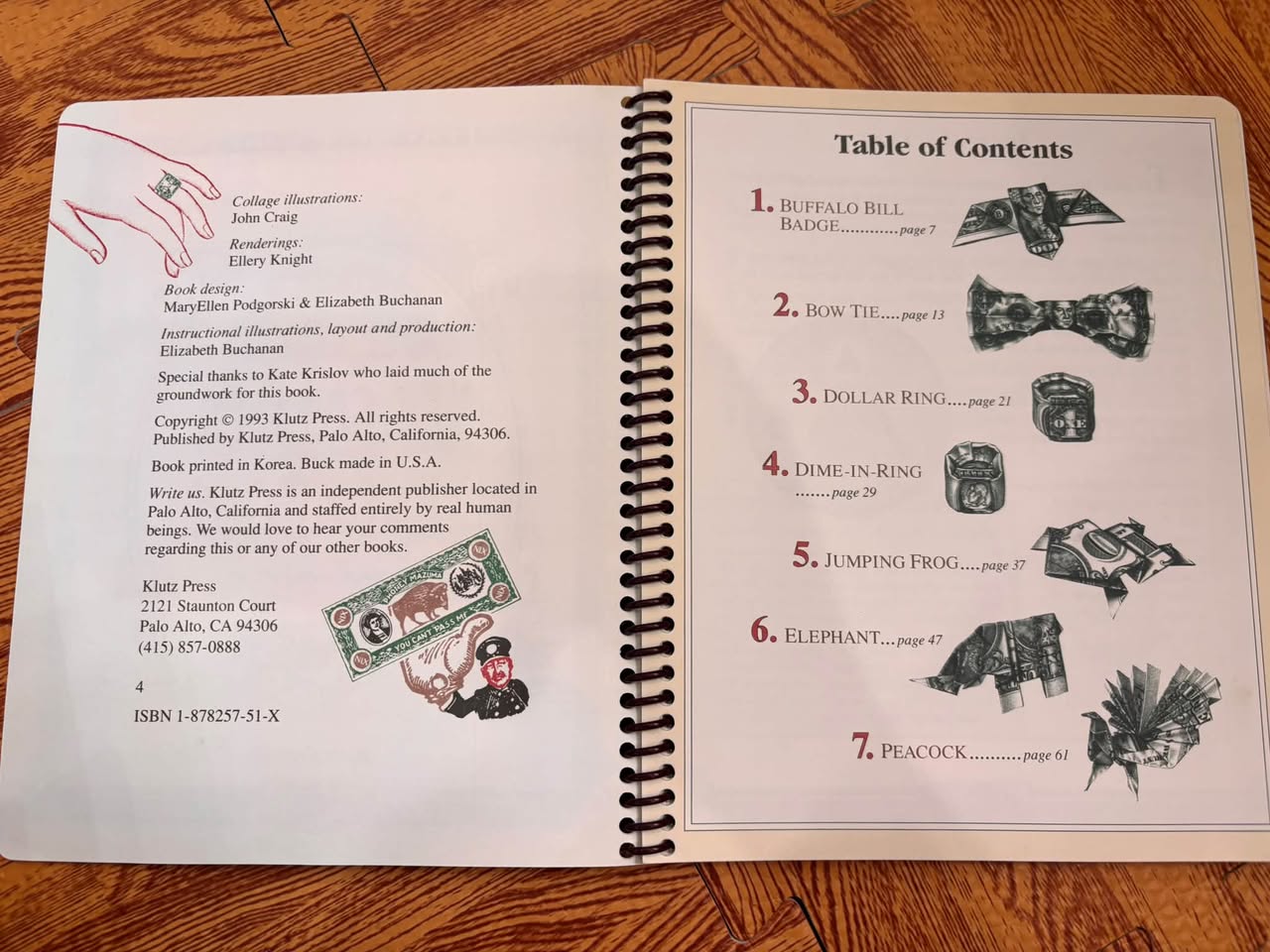 THE BUCK BOOK: ALL SORTS OF THINGS TO DO WITH A DOLLAR BILL (ANNE AKERS JOHNSON) — ảnh 2