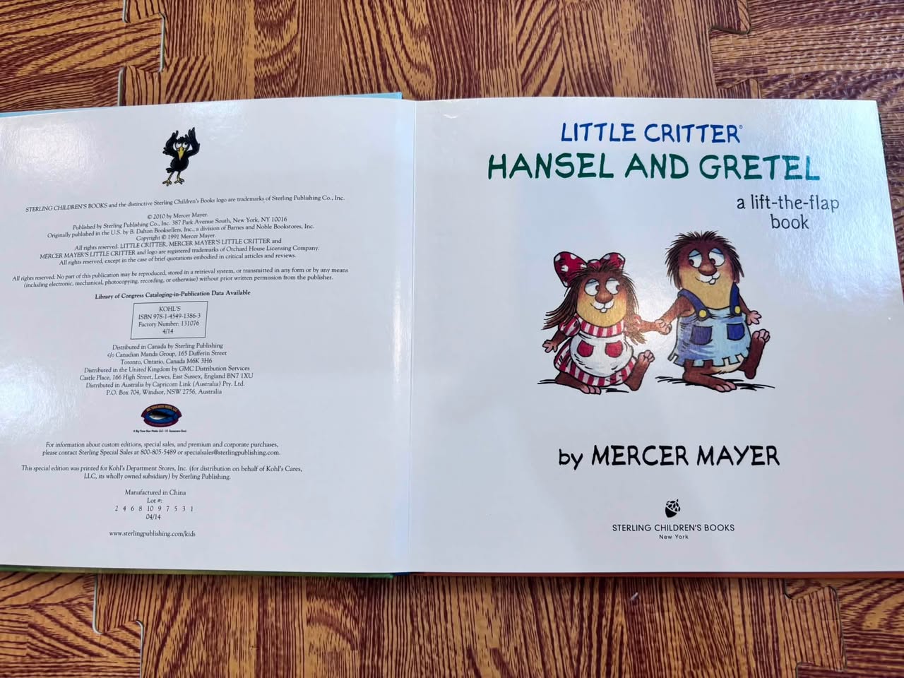 LITTLE CRITTER: HANSEL AND GRETEL (A LIFT-THE-FLAP BOOK) — ảnh 2
