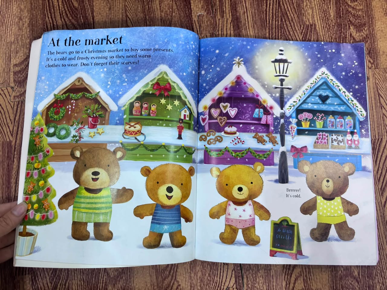 Dress the Teddy Bears for Christmas Sticker Book – Usborne — ảnh 3